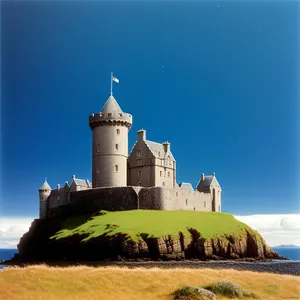 Medieval Castle overlooking the Ocean