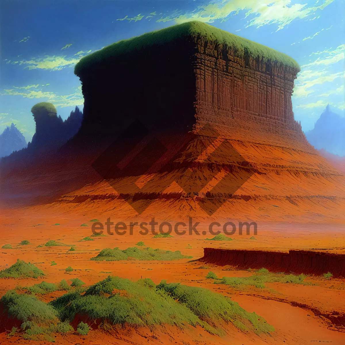 Picture of Majestic Desert Cooling Tower amidst Southwest Canyon