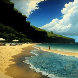 Serene Coastal Paradise: Sun, Surf, and Sandy Shores