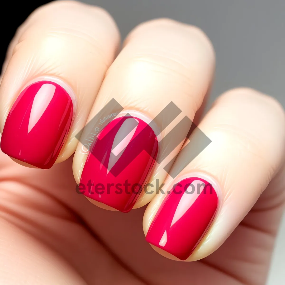 Picture of Manicured hand with perfectly polished nails