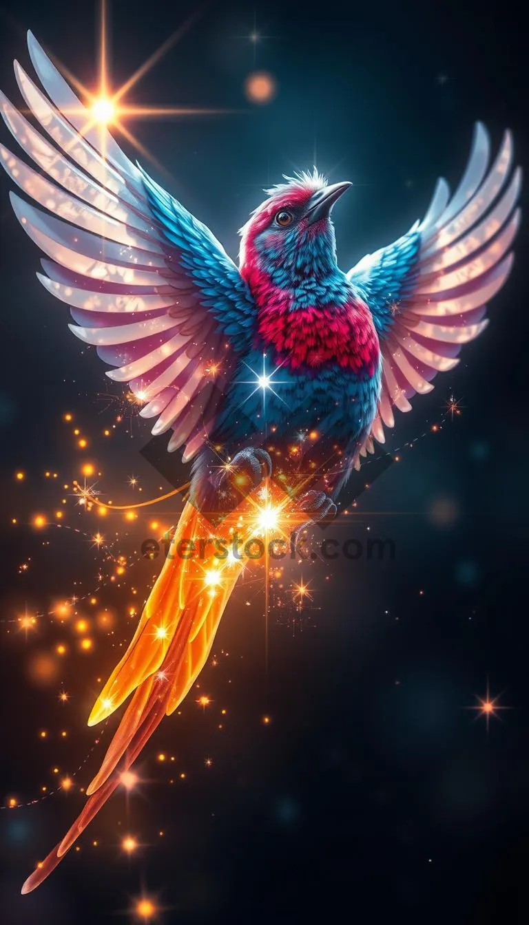 Picture of Space Fantasy Fractal Light Design Art Backdrop.