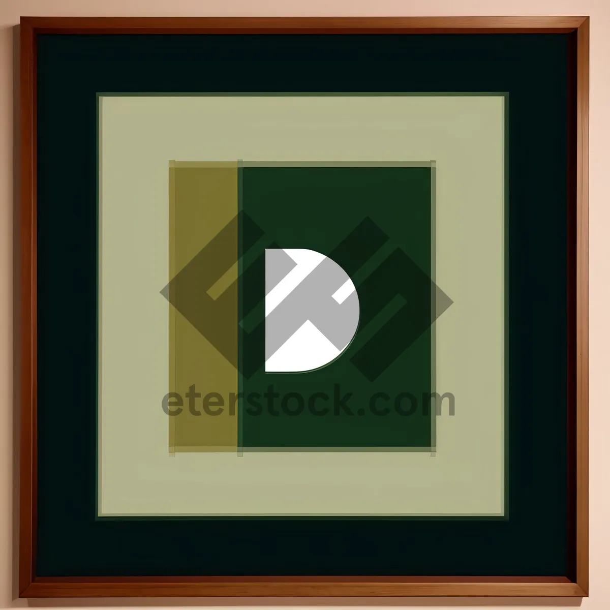 Picture of Vintage Wooden Frame with Decorative Border