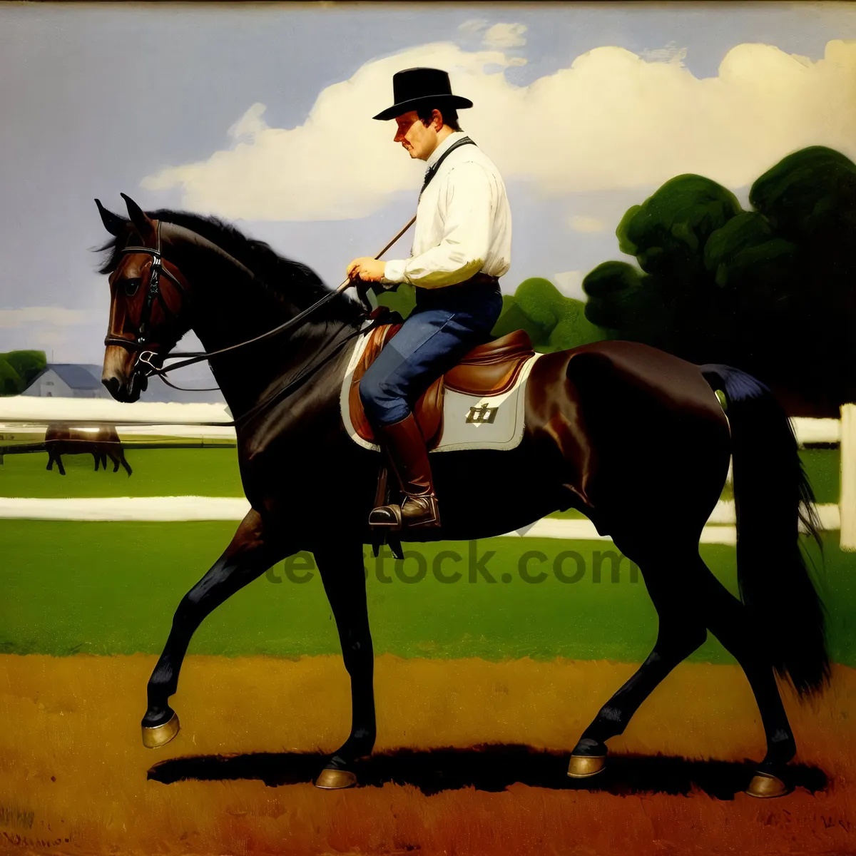 Picture of Thoroughbred Stallion in Equestrian Competition