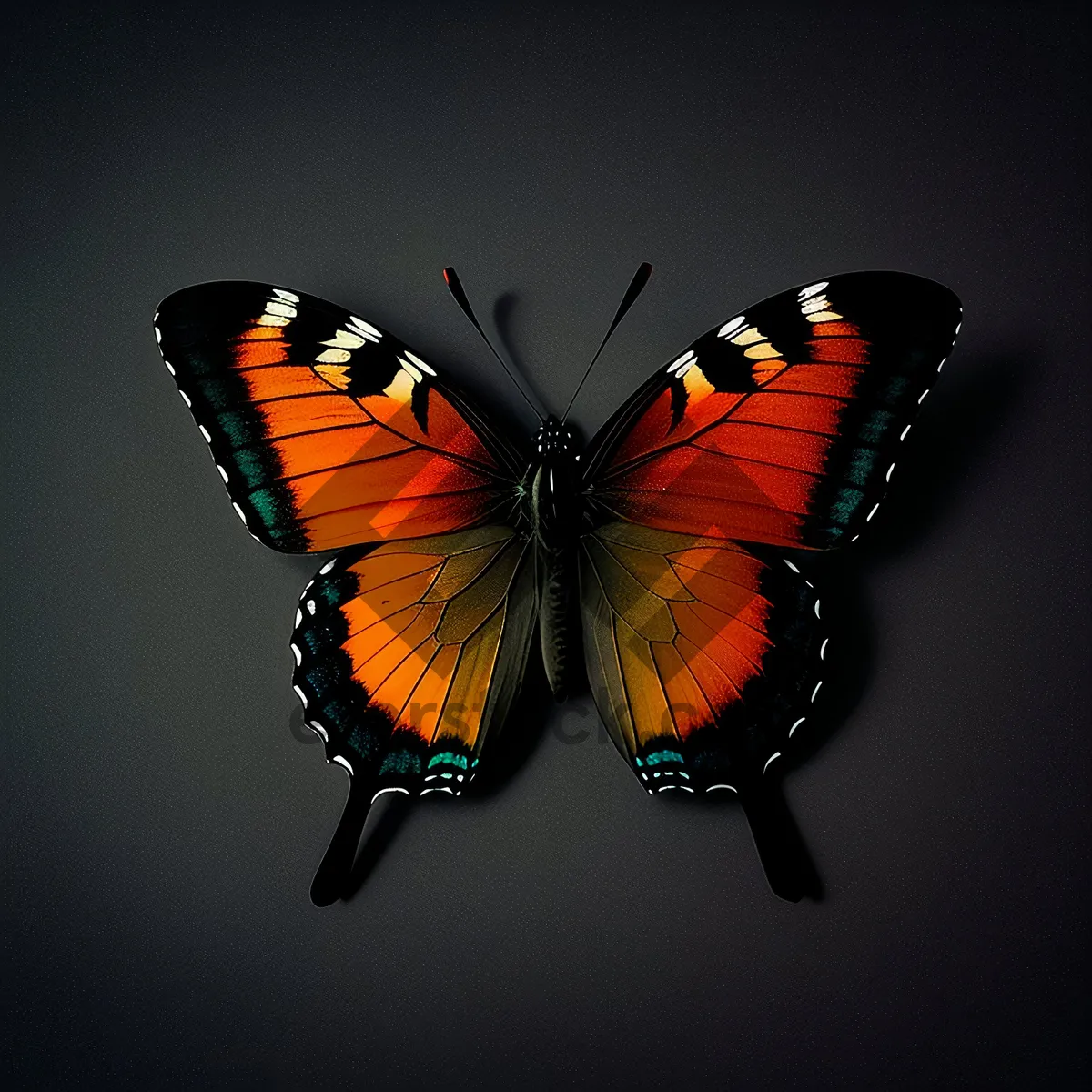 Picture of Colorful Monarch Butterfly with vibrant wings in a garden