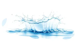 Abstract Digital Flowing Water Graphic Design