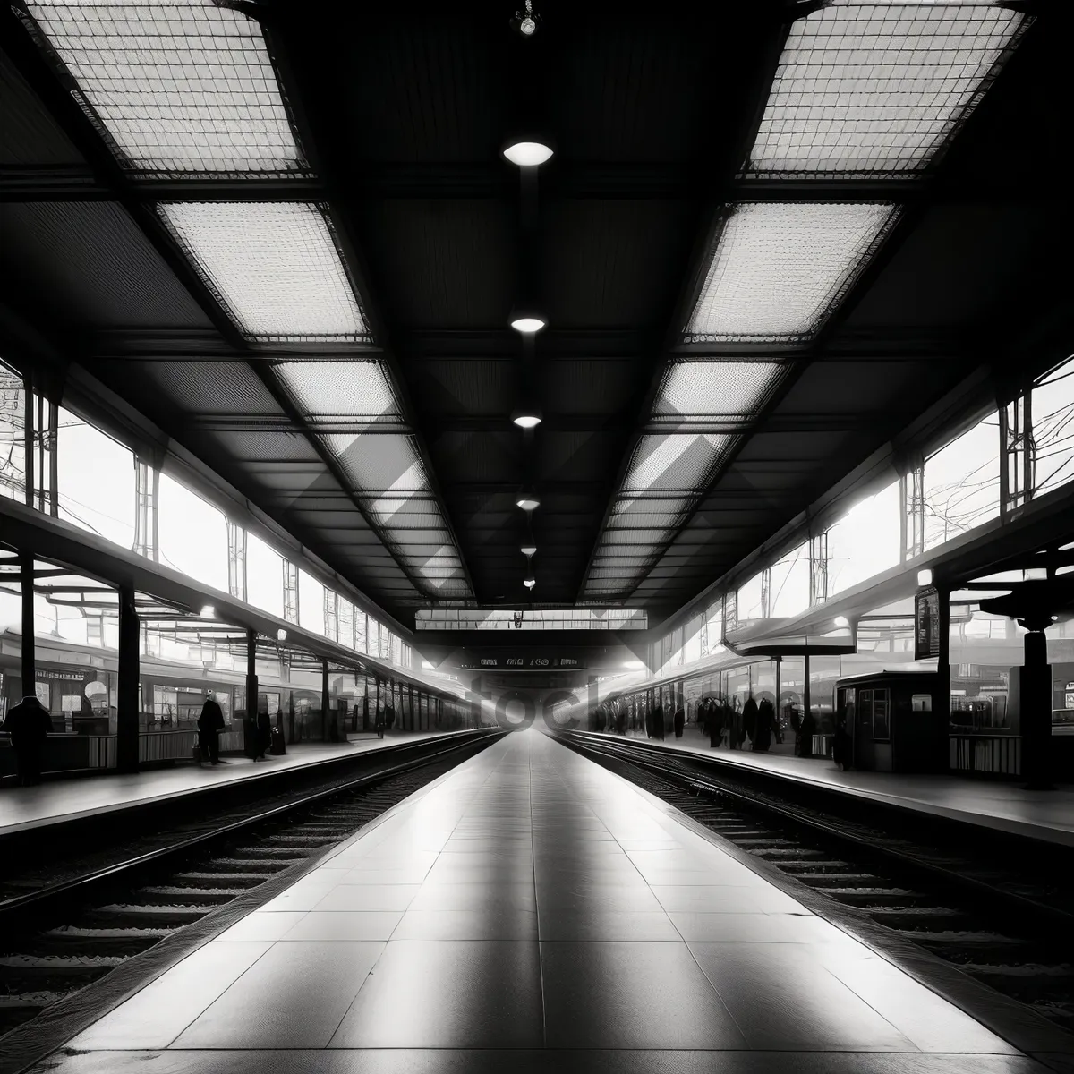 Picture of Modern urban transit hub with sleek architecture.