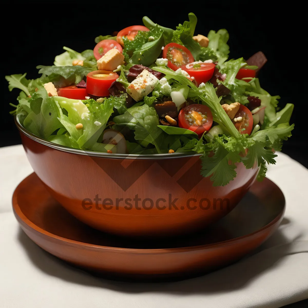 Picture of Delicious Vegetable Salad Bowl Closeup.