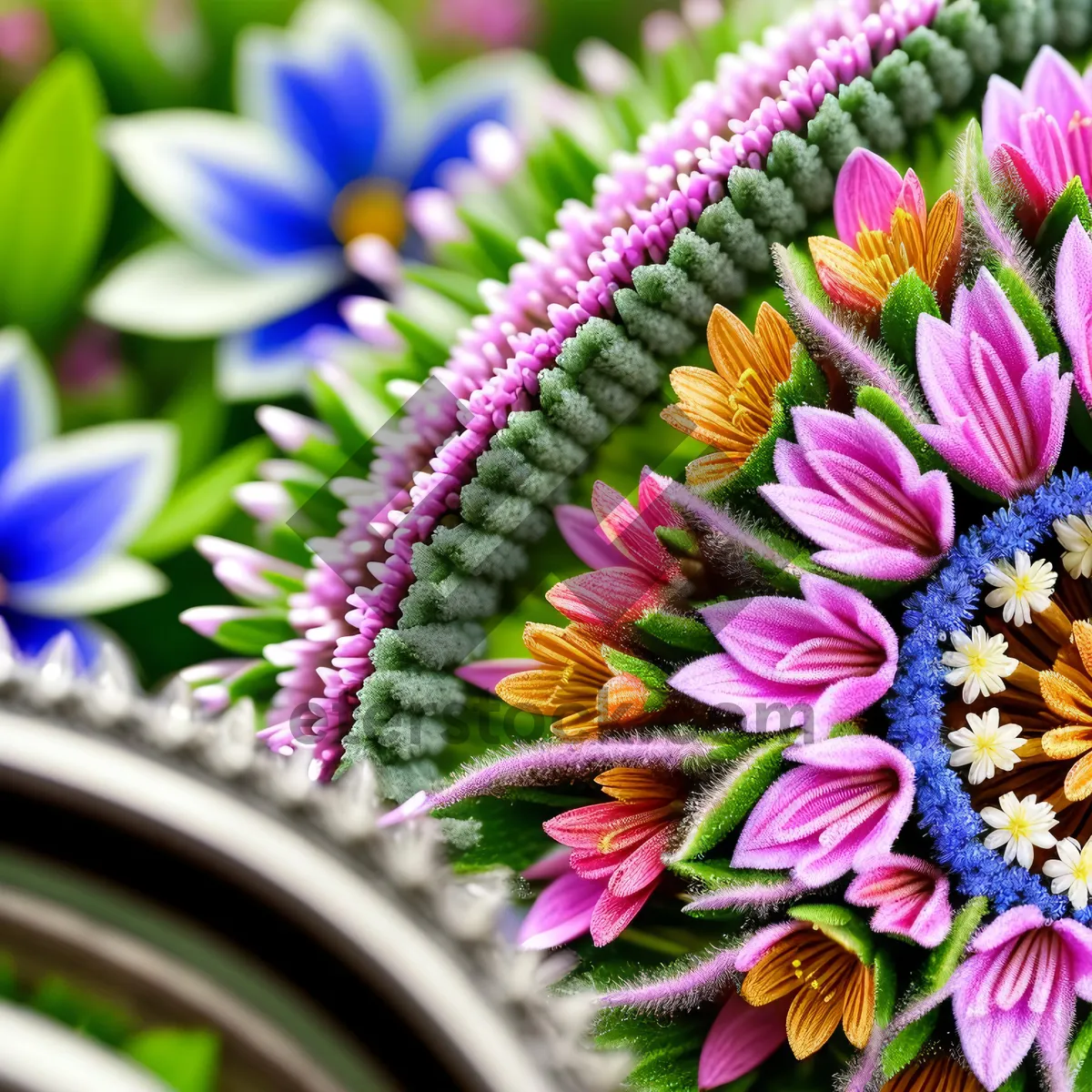 Picture of Vibrant Blooms: A Colorful Garden of Daisy Petals