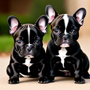 Charming Bulldog puppy with an adorable face adorned with delightful wrinkles