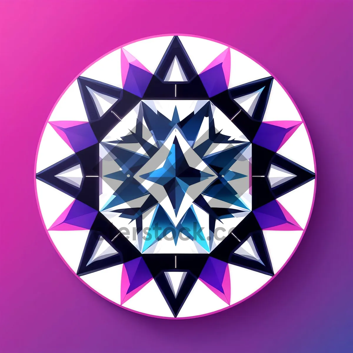 Picture of Shiny Gem Shield Icon Button Design