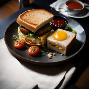 Fresh Gourmet Vegetable Salad with Grilled Cheese