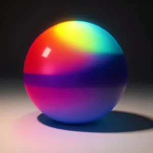 Colorful 3D Satellite Icon with Reflection