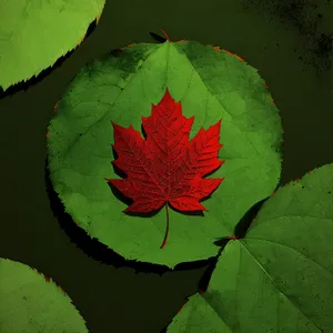 Vibrant Autumn Foliage: Maple Leaves in a Colorful Seasonal Display