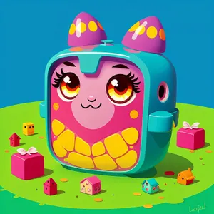 Cute Cartoon Virus Jelly Art