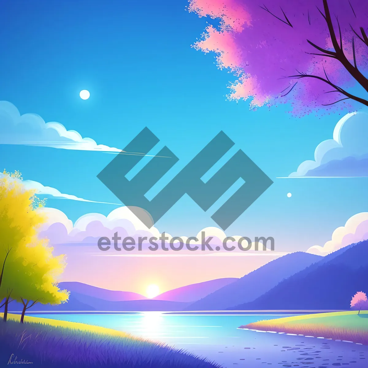 Picture of Vibrant Sky Art: Sunlit Seasonal Color and Starry Breeze