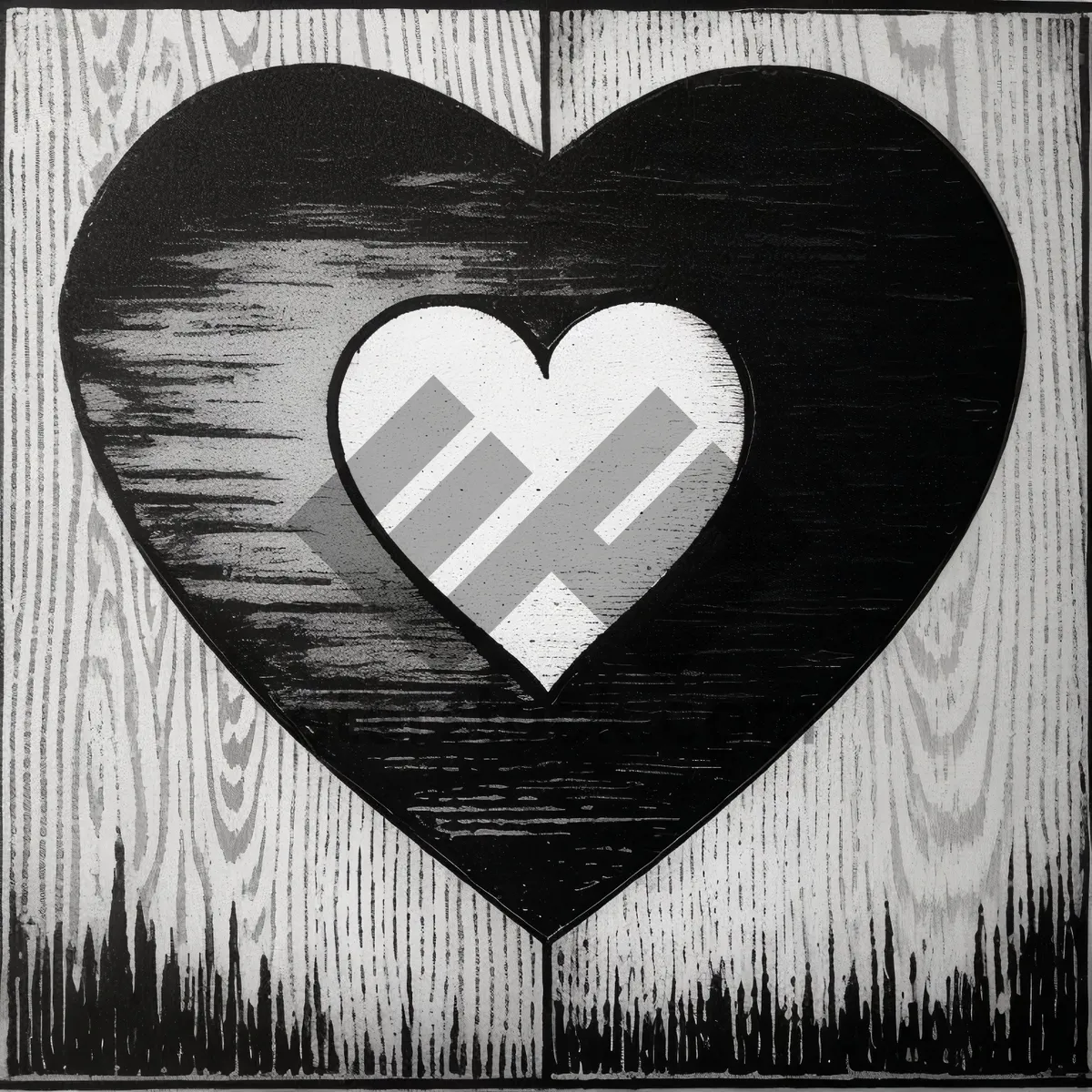 Picture of Romantic Valentine's Day Love Balloon Stencil