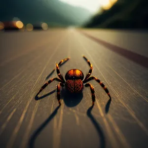 Black Widow in Intricate Spider Web