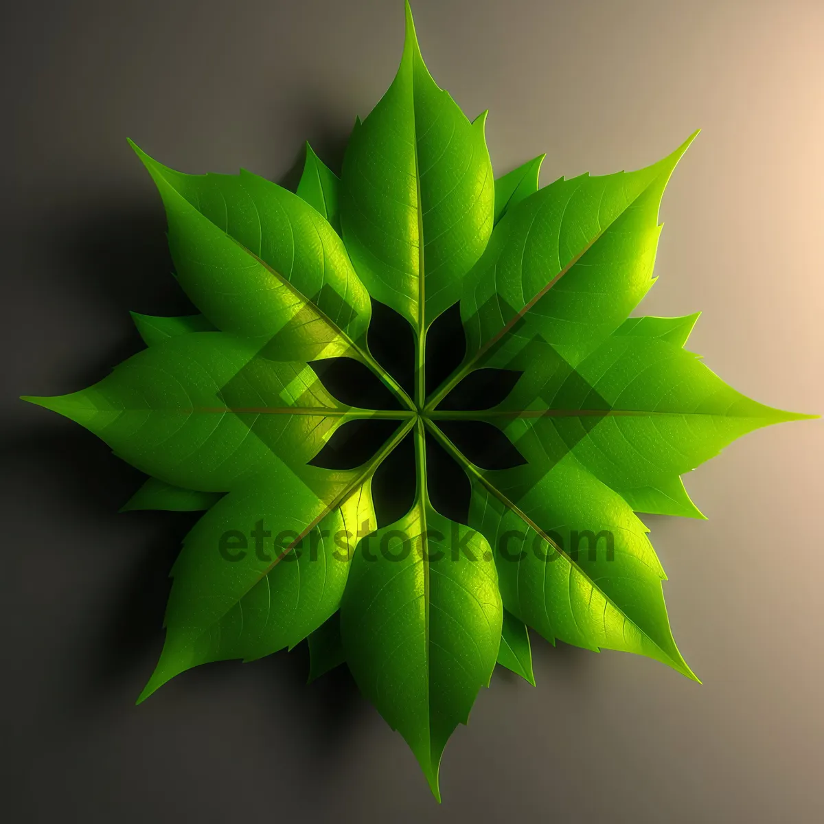Picture of Vibrant Lotus Leaf: Inspired Spring Greenery Design