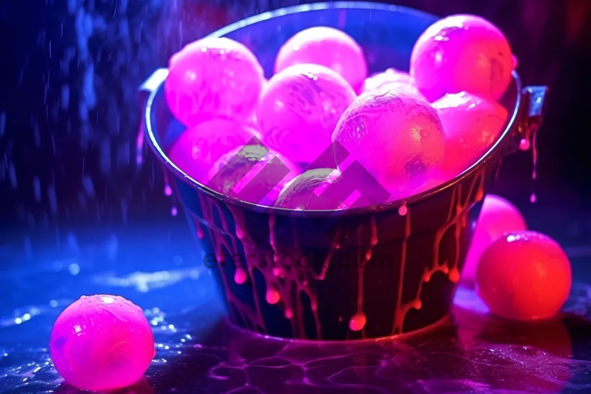 Picture of Colorful Fruit in a Pink Bucket