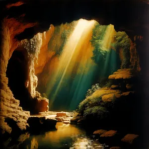 Majestic Rock Formation in Cave Canyon