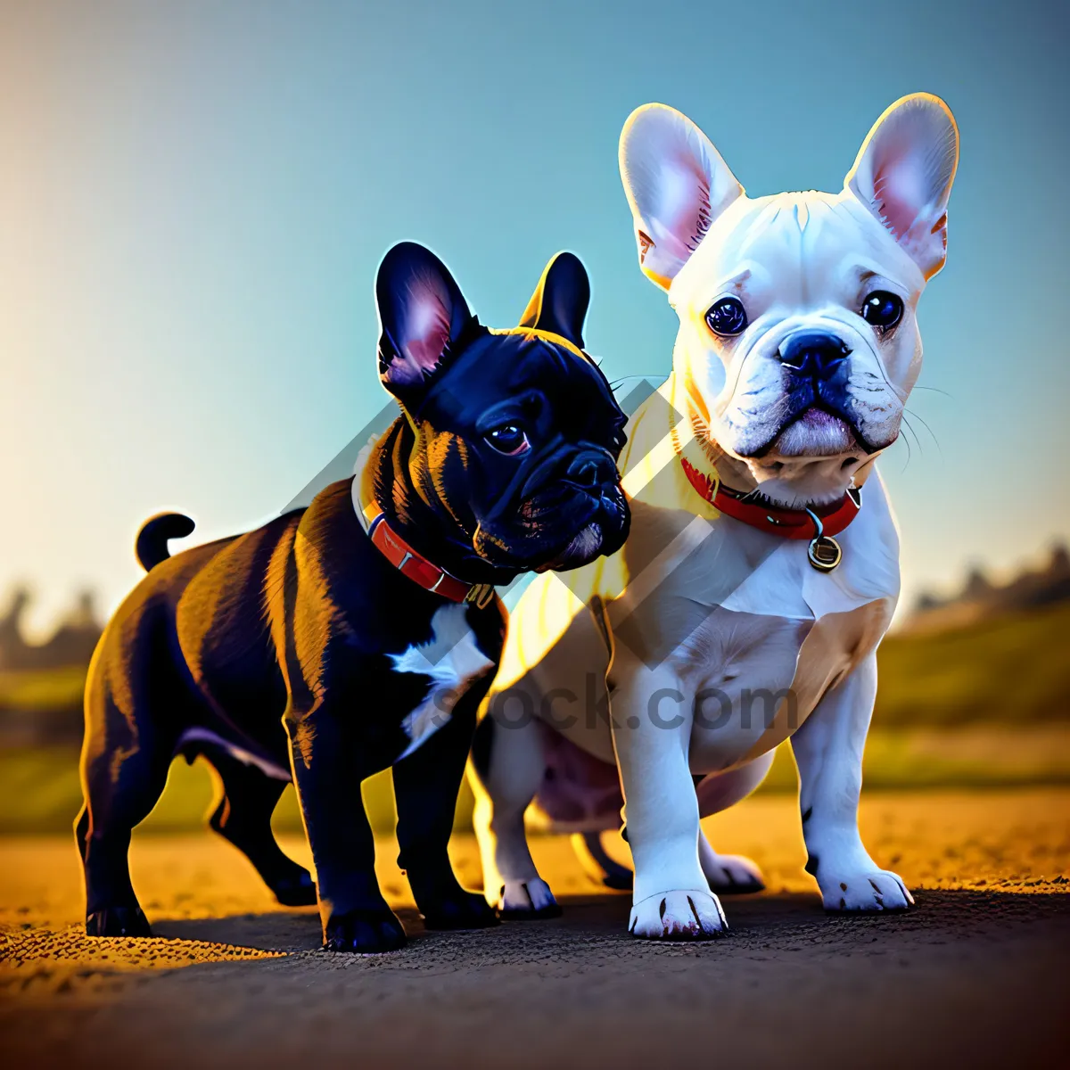 Picture of A studio portrait capturing the undeniable adorableness of a Bulldog puppy with delightful wrinkles