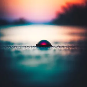 Vibrant Sunset Over the Serene Ocean