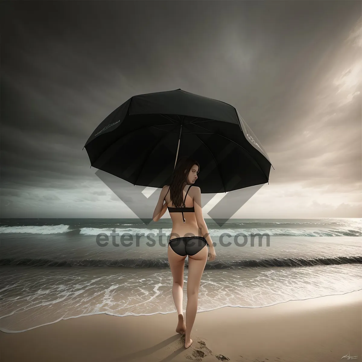 Picture of Summer Vibes: Beachside Canopy with Sexy Bikini