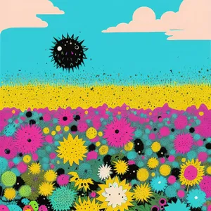 Radiant Summer Blooms in Colorful Daisy Field