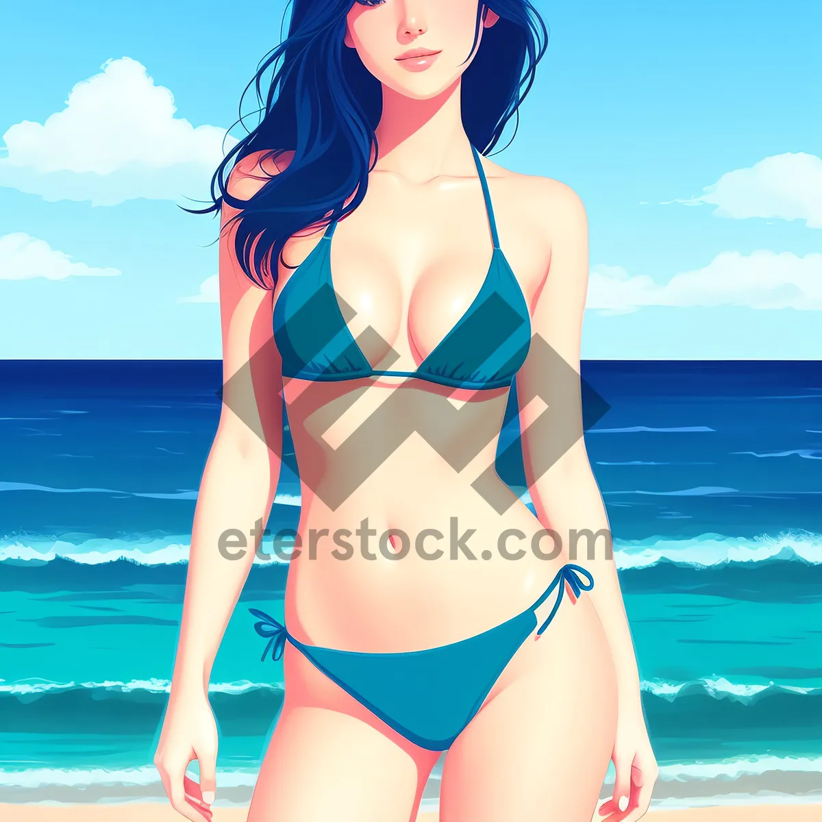 Picture of Beach Babe in Bikini: Alluring Swimwear Fashion