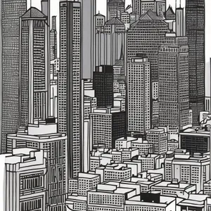 Urban Heights: Modern Skyscraper Cityscape