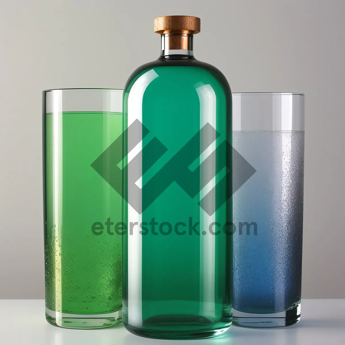 Picture of Transparent Glass Vodka Bottle for Spa Hygiene