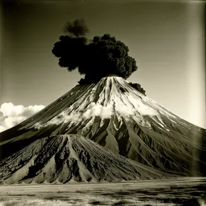 Volcano Majesty: Stunning Mountain and Sky Landscape