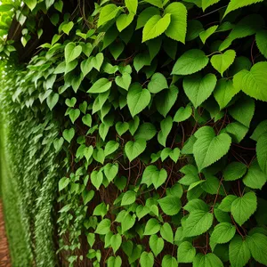 Lush Green Forest Foliage in Summer