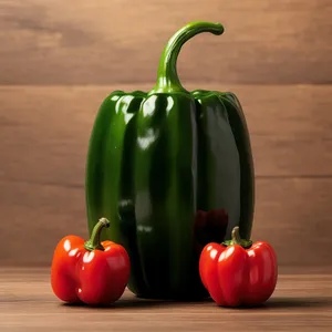 Fresh and healthy bell pepper salad with tomatoes