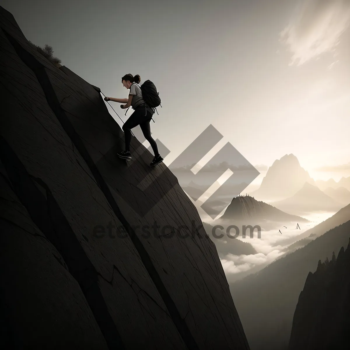 Picture of Thrilling Mountain Climb amidst Majestic Peaks