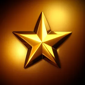 Sparkling 3D Star Symbol