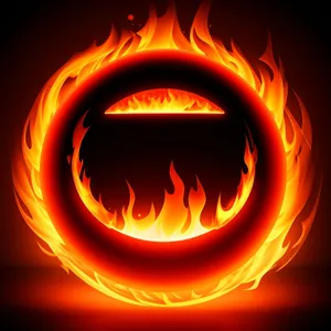 Blazing Heat: Iconic Fire Symbol in Graphic Art