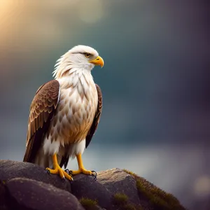 Bald Eagle in Intense Hunting Stance