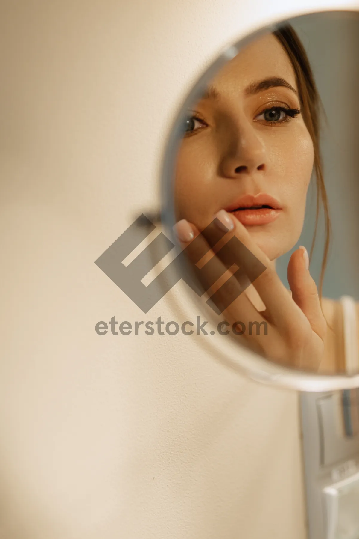 Picture of Attractive brunette lady smiling with toothbrush - Dental Care