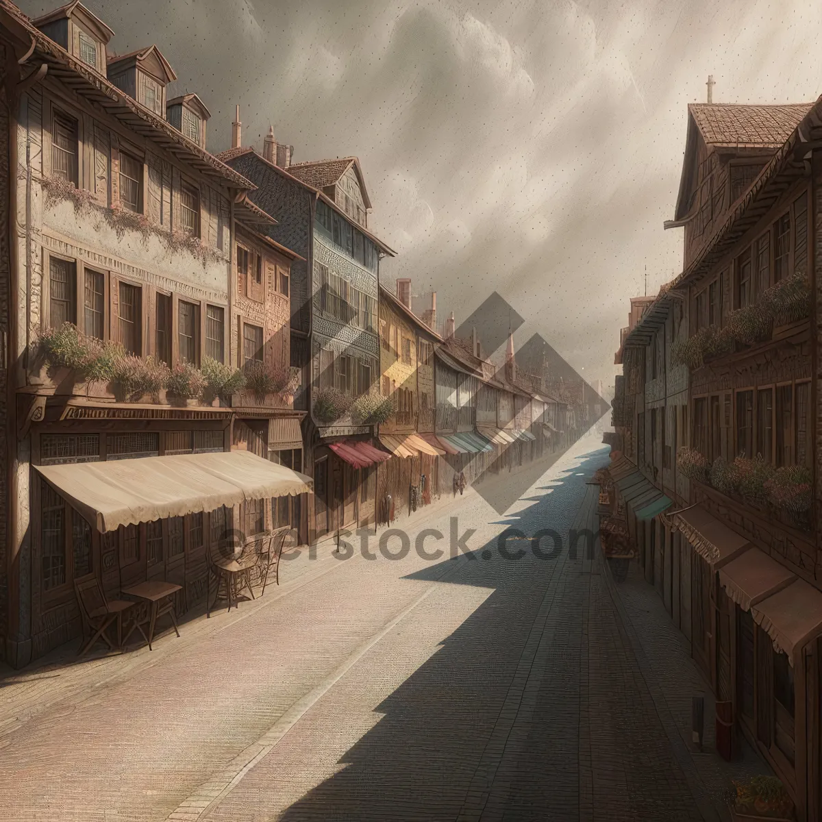 Picture of Riverside Urban Bridge in Old Town