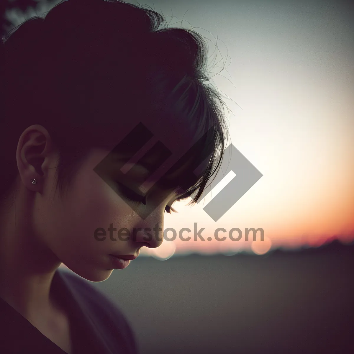 Picture of Breathtaking Brunette Model with Enchanting Gaze