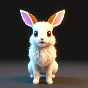 Furry Funny Bunny with Adorable Ears