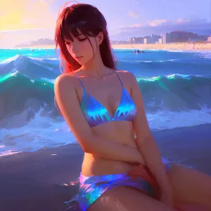 Beachwear: Bikini Swimsuit in Tropical Paradise