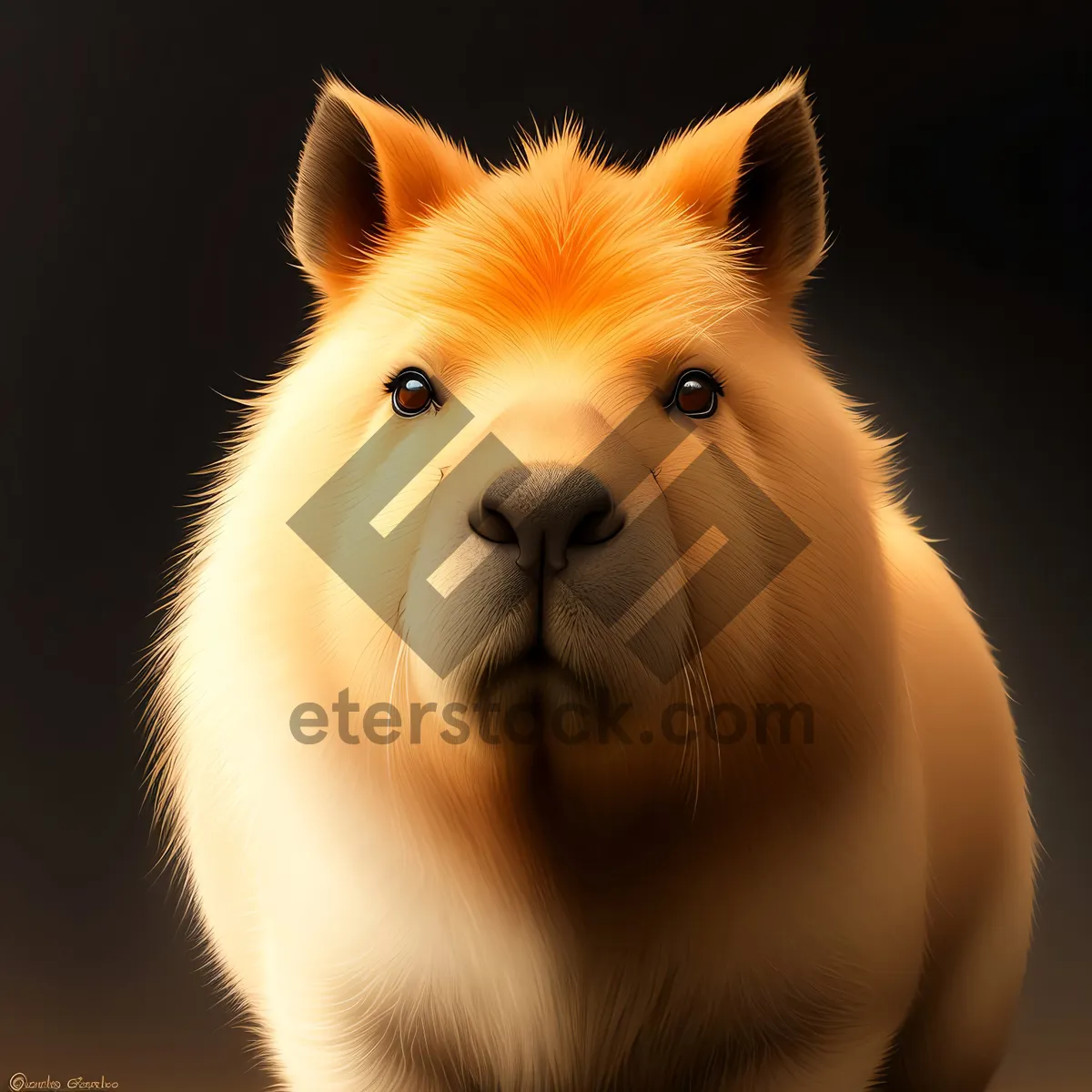 Picture of Adorable Studio Portrait of Funny West Highland Terrier