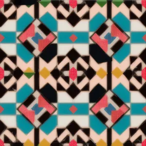 Colorful geometric mosaic tile pattern for modern wallpaper.