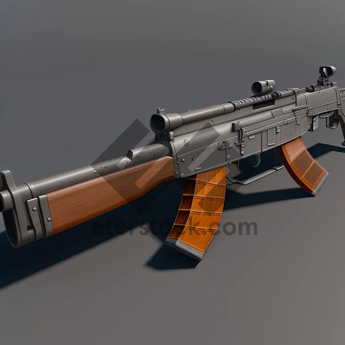 Picture of Metal Assault Rifle - Powerful Automatic Firearm