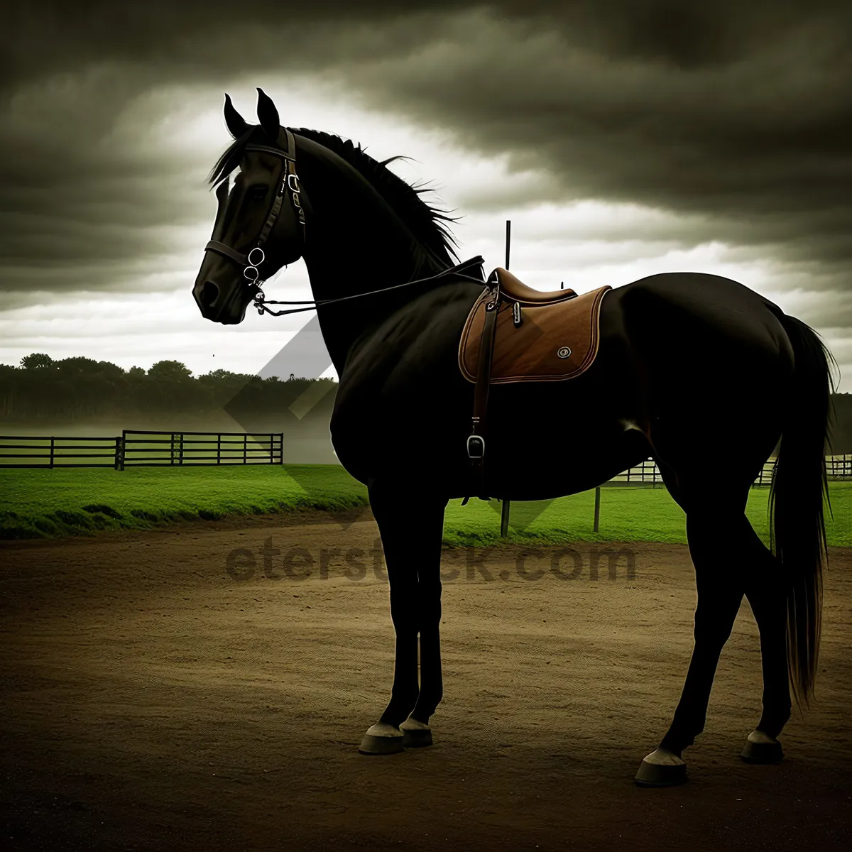 Picture of Thoroughbred Stallion: Majestic Equine Vaulting Horse