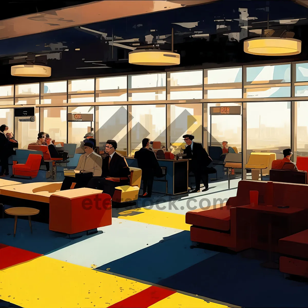 Picture of Modern Interior Classroom with Elegant Furniture