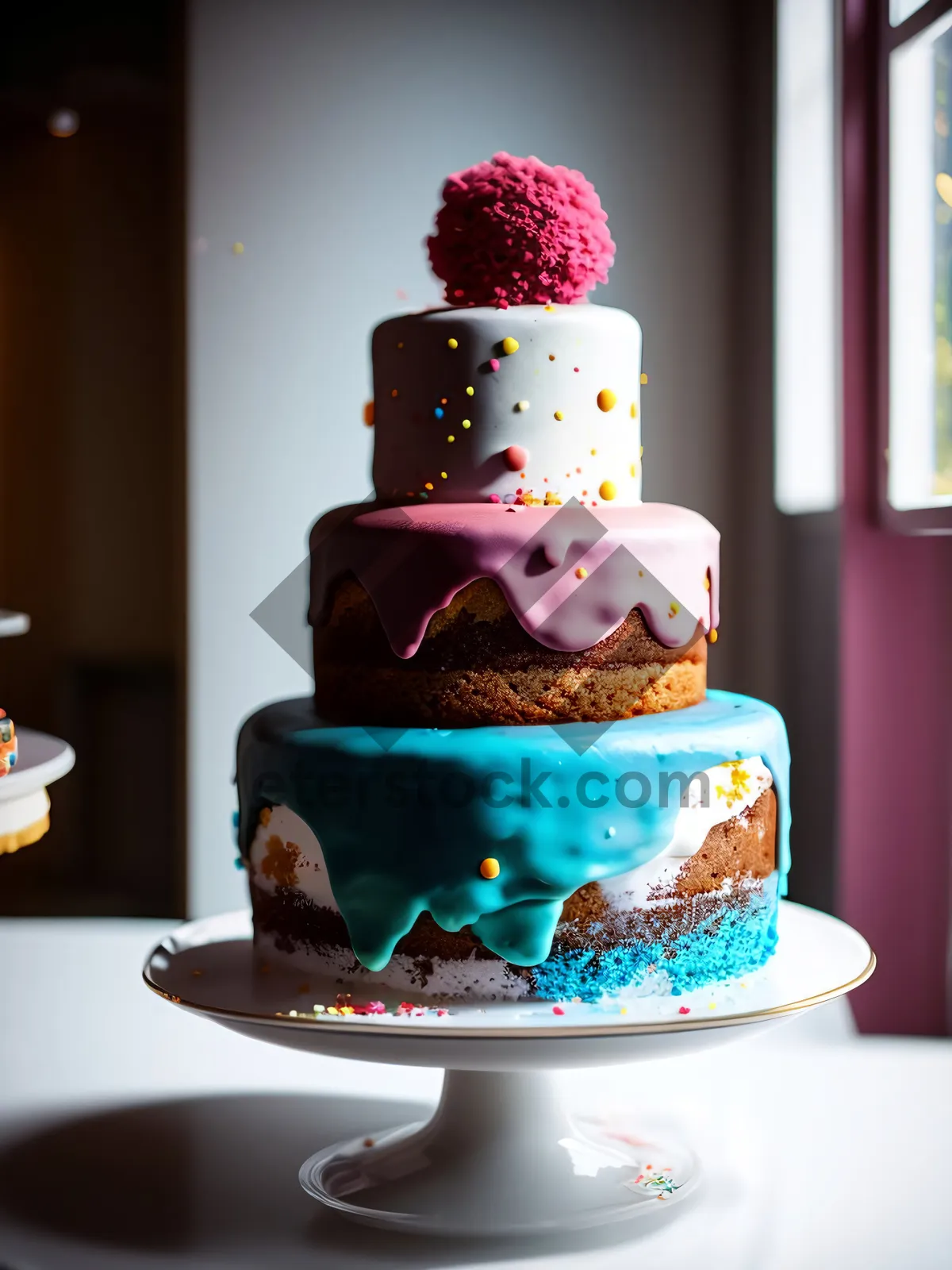 Picture of Delicious Snowman Cake with Polka Dot Design