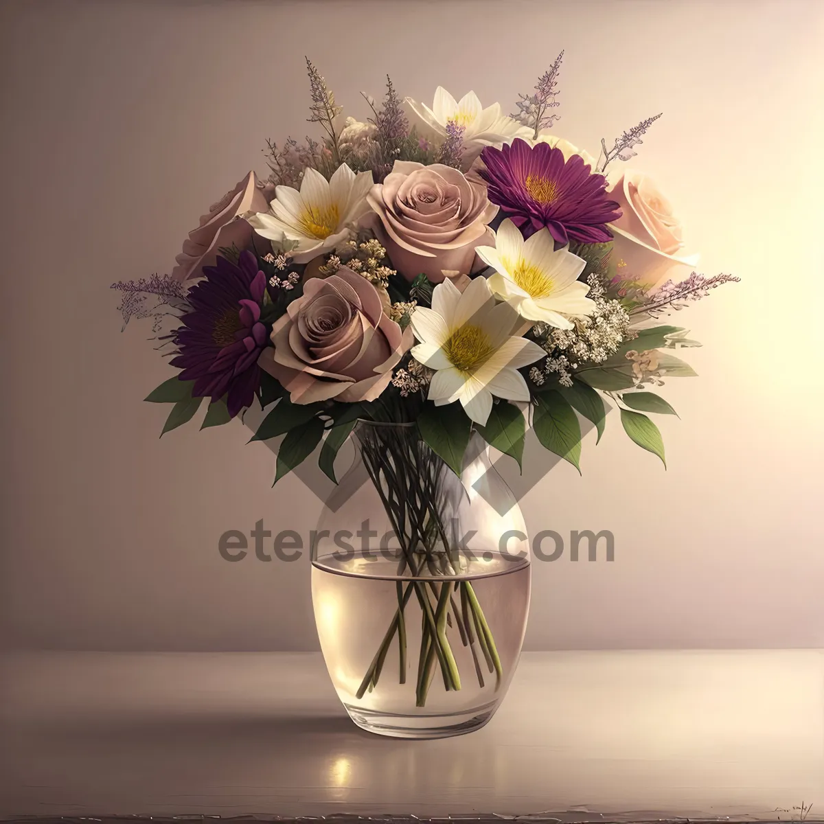 Picture of Yellow Spring Floral Vase Decoration